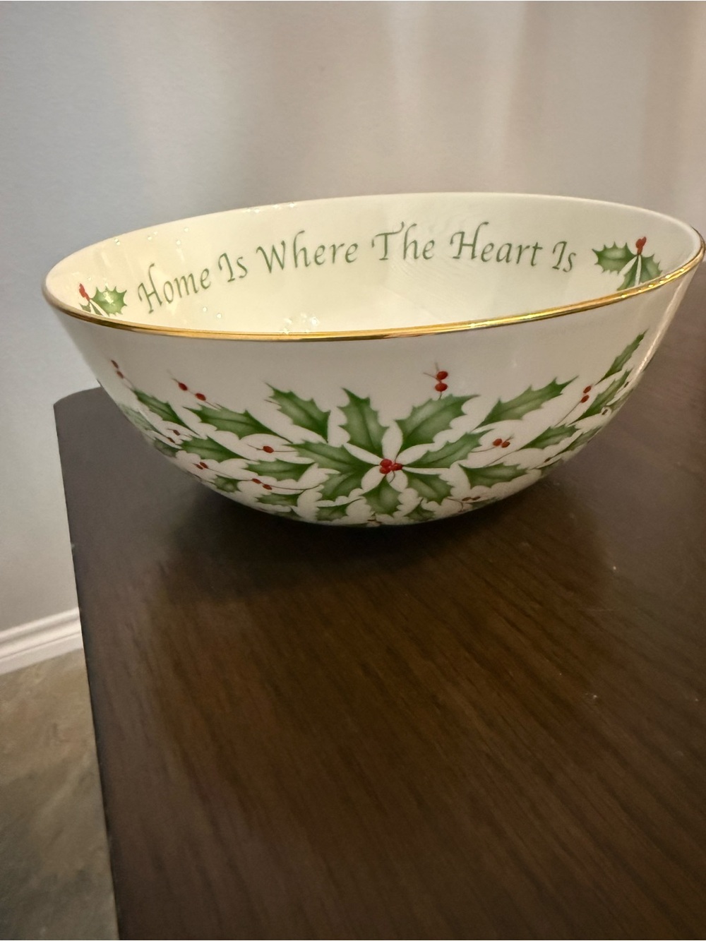 Lenox Dimension Holiday Collection "Home Is Where The Heart Is" Serving Bowl